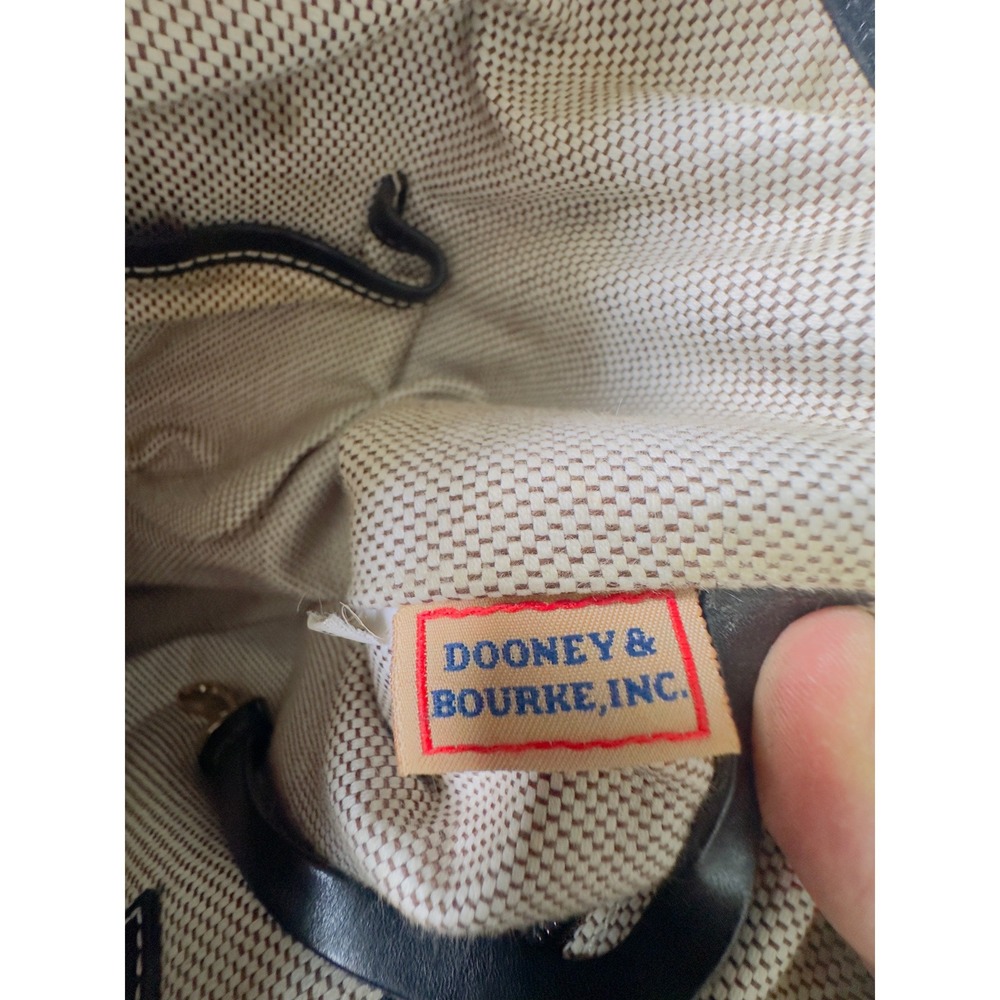 Dooney Bourke Black Signature Monogram Canvas Leather Trim Tote Bag - Picture 11 of 14